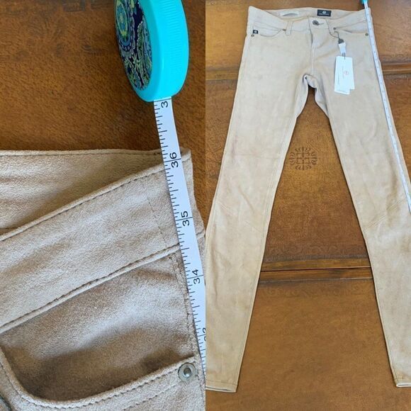 AG THE LEGGING ANKLE Polished Stretch Suede Sz 25 - Picture 7 of 8